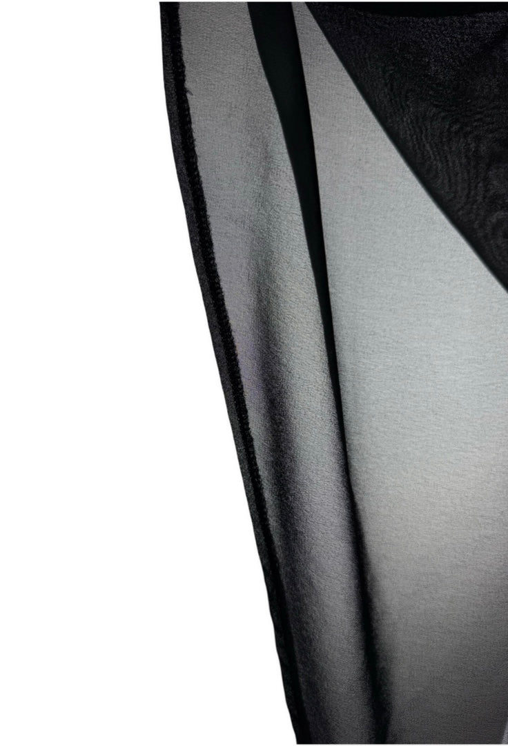 CHIFFON SKIRT WITH SHEER DETAILING