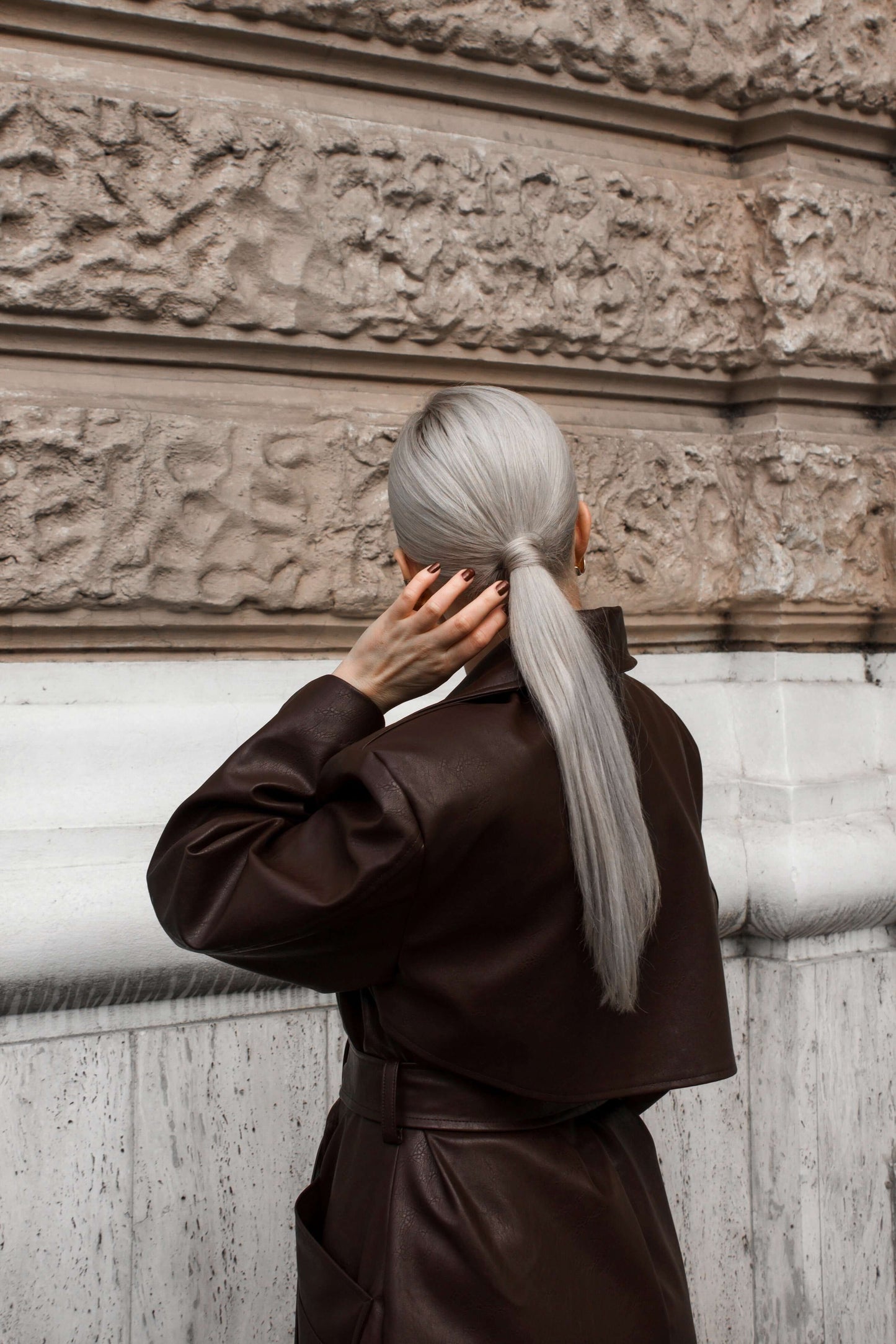 PREMIUM LEATHERETTE OVERSIZED COAT