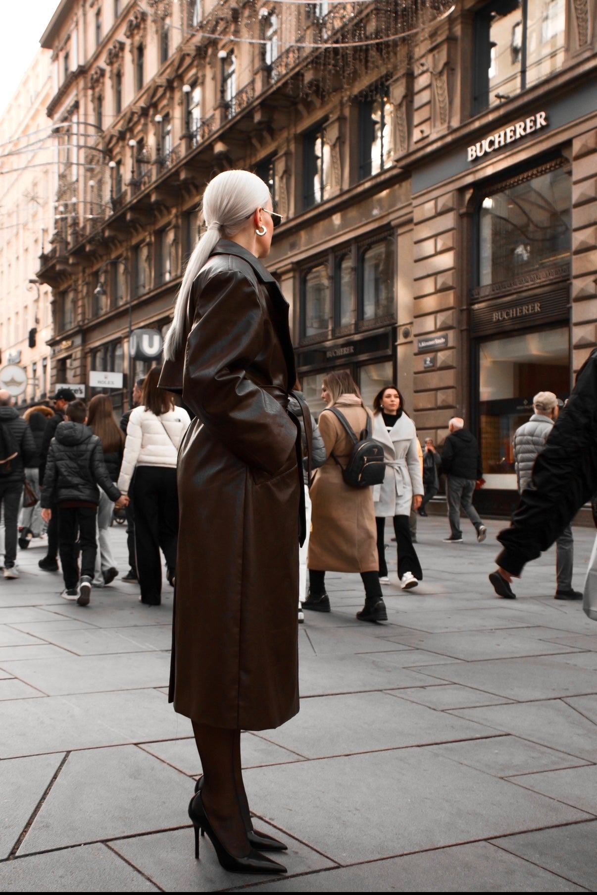 PREMIUM LEATHERETTE OVERSIZED COAT