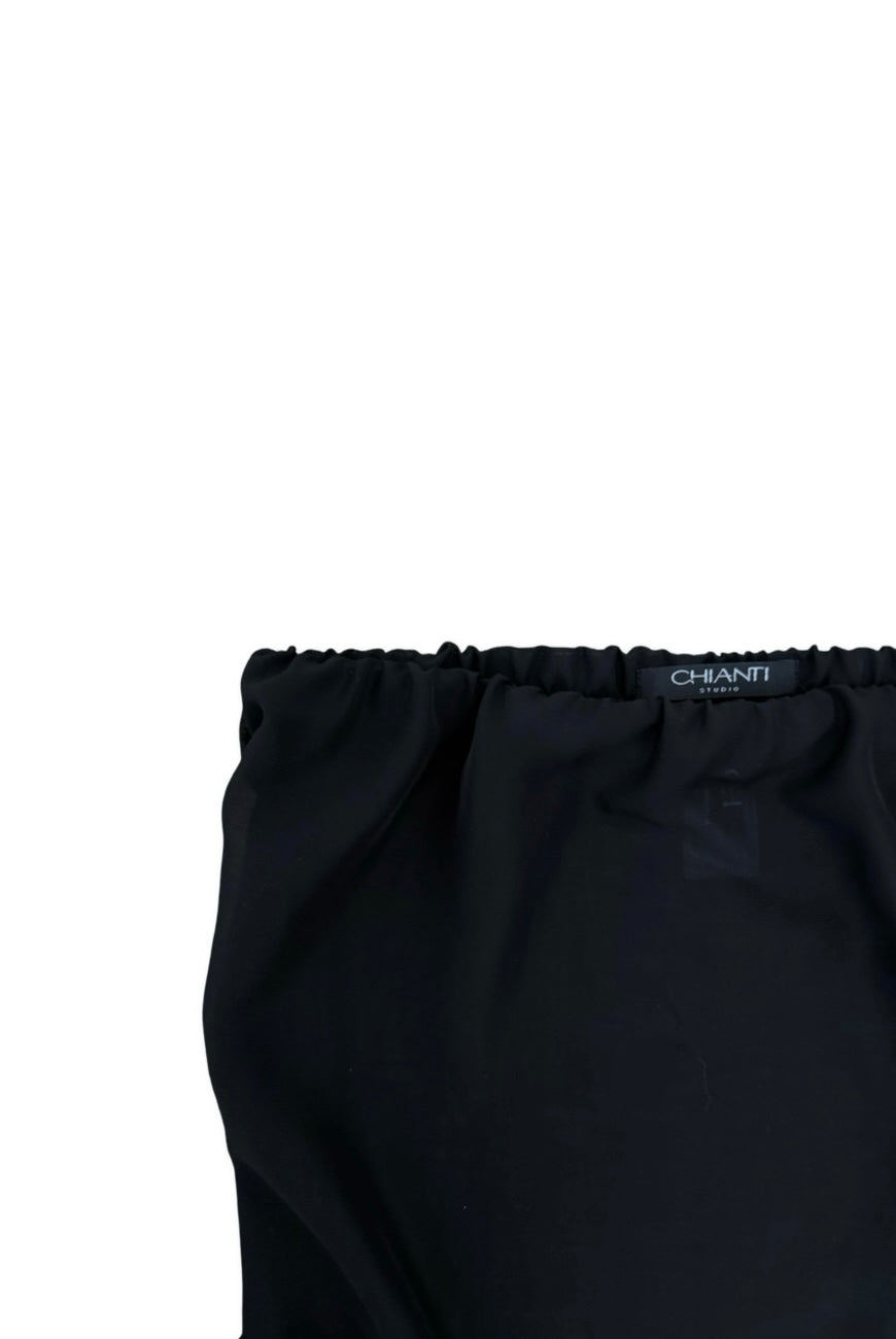 CHIFFON SKIRT WITH SHEER DETAILING