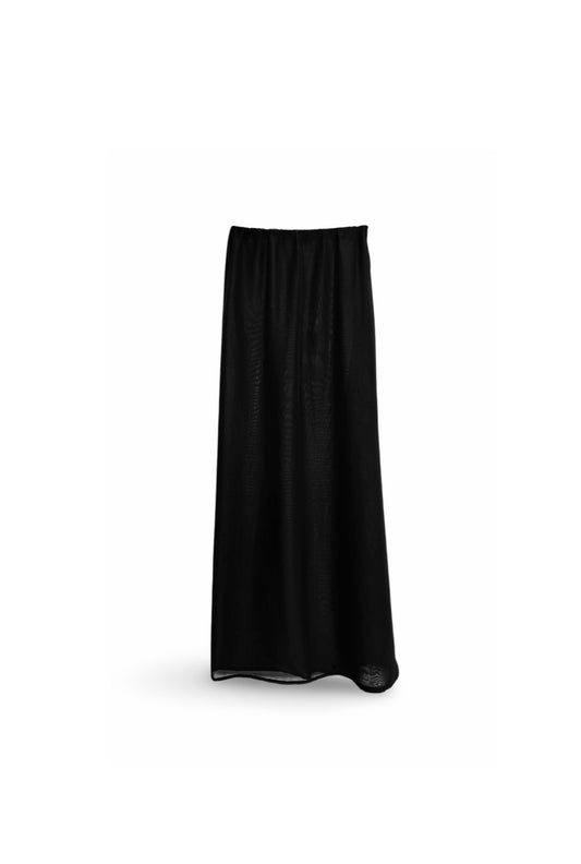 CHIFFON SKIRT WITH SHEER DETAILING